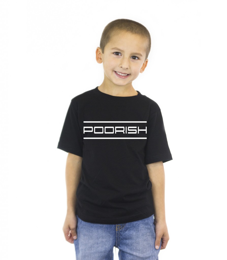 KIDS_POORISH_Black_tshirt:White_ink