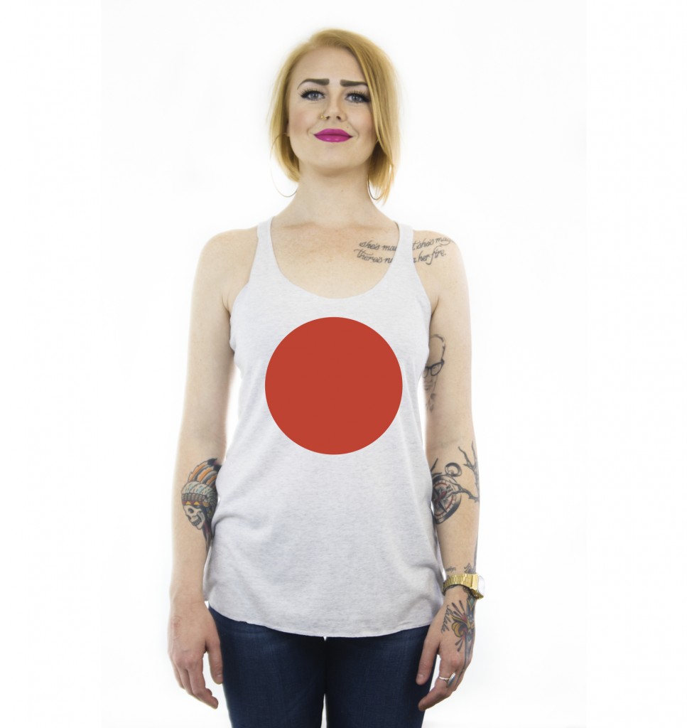 WOMEN_TANK_BIGINJAPAN_White_tshirt:Red_ink